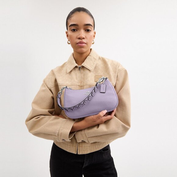 Teri Shoulder Bag With Floral Applique - NWT - Picture 4 of 16